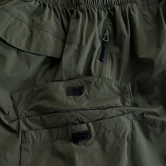 Men’s Outdoor Cargo Hiking Shorts Bundle 2 Green Nylon Spandex Pockets Size L - Picture 13 of 15